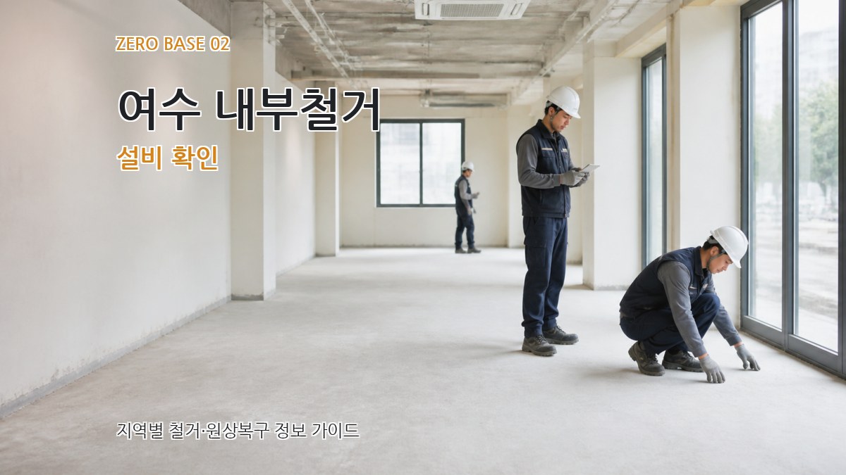 여수 내부철거 설비 확인