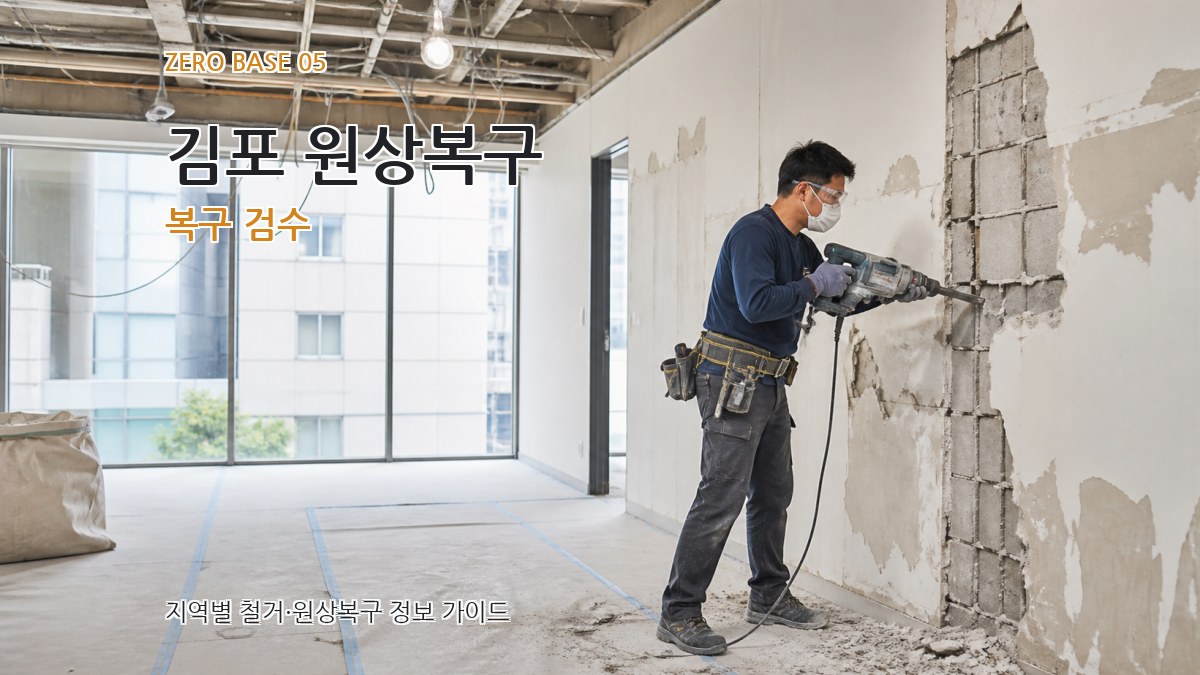 김포 원상복구 복구 검수