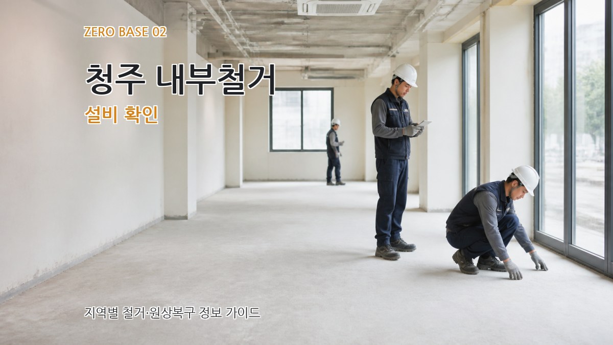 청주 내부철거 설비 확인