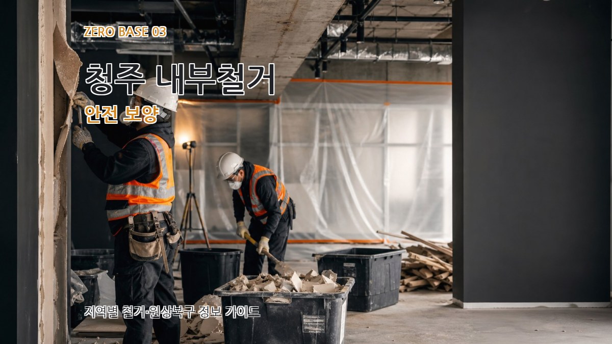 청주 내부철거 안전 보양