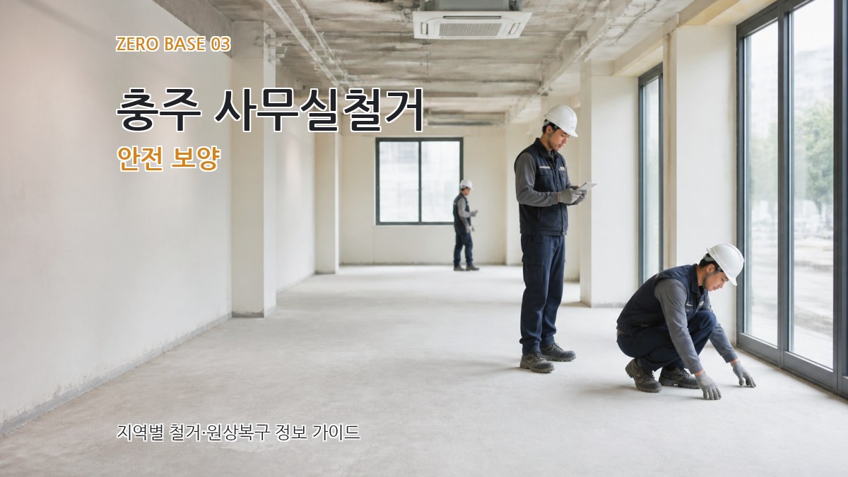 충주 사무실철거 안전 보양