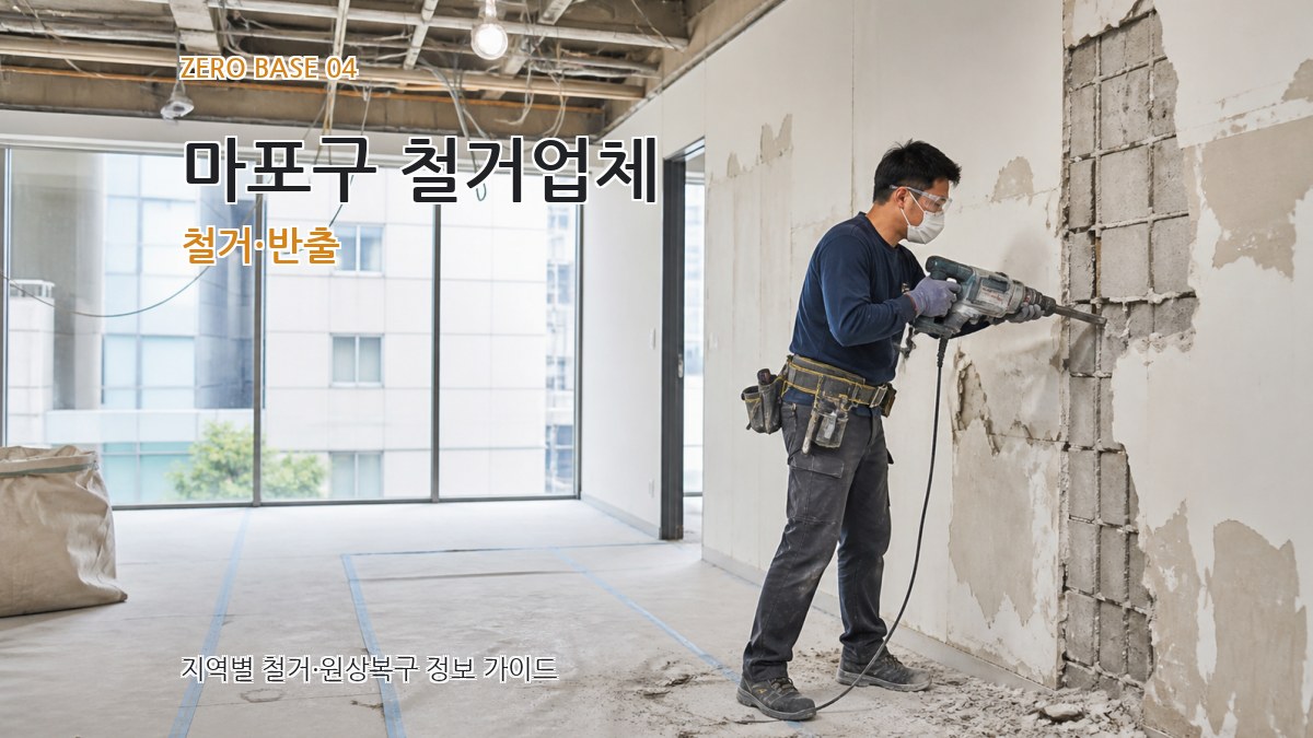 마포구 철거업체 철거·반출