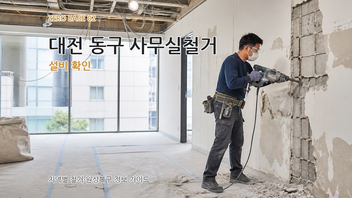 대전 동구 사무실철거 설비 확인