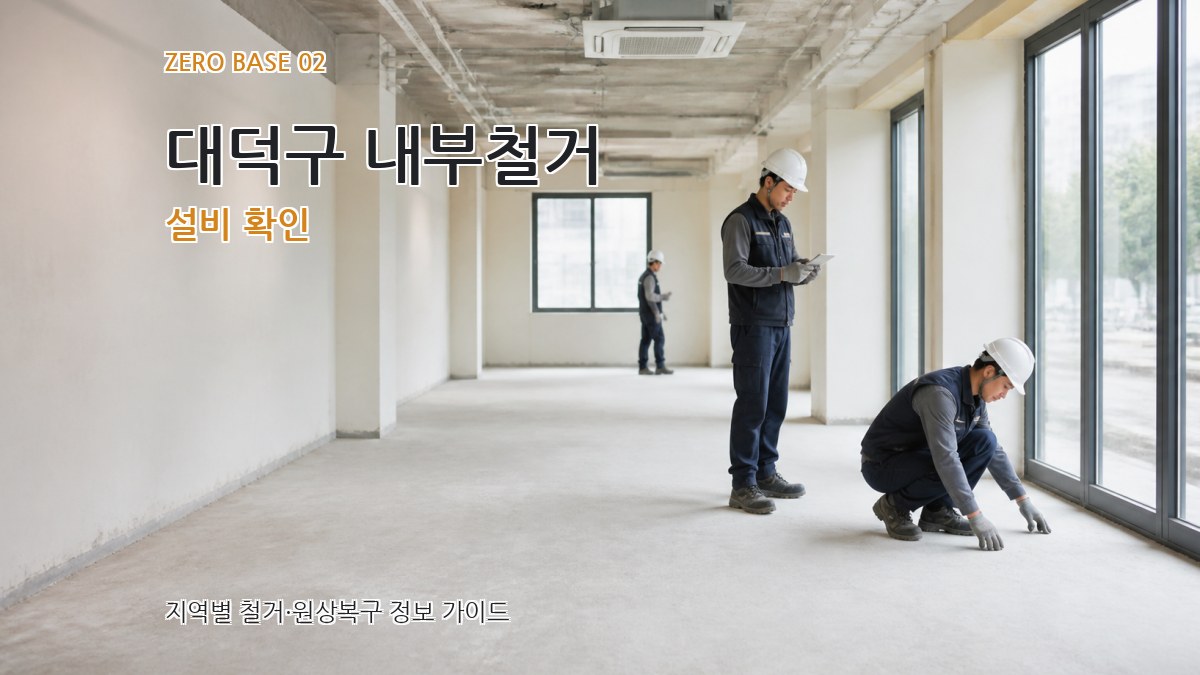 대덕구 내부철거 설비 확인