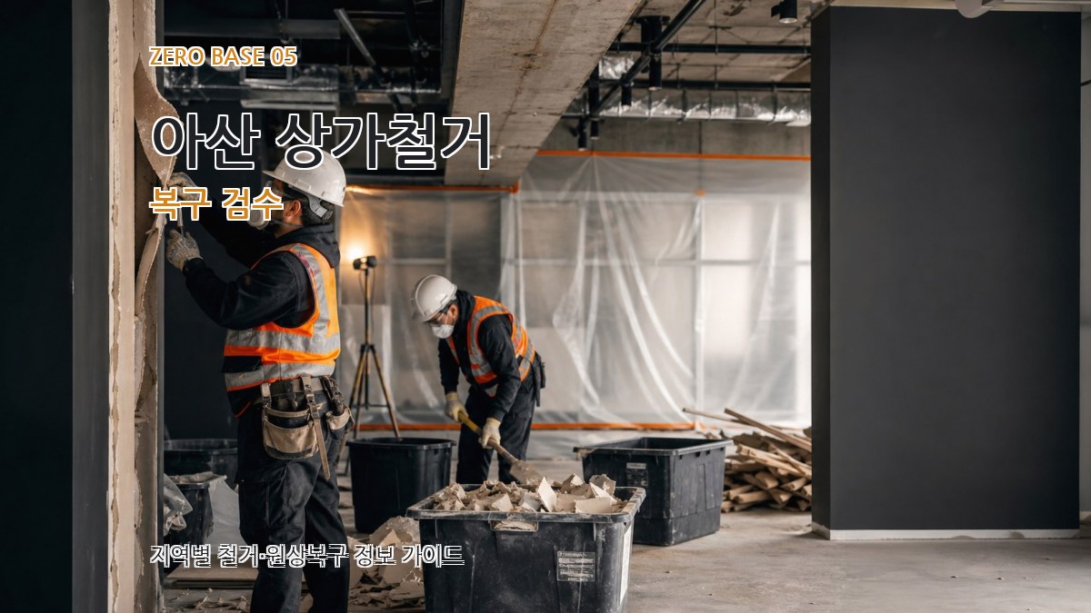 아산 상가철거 복구 검수