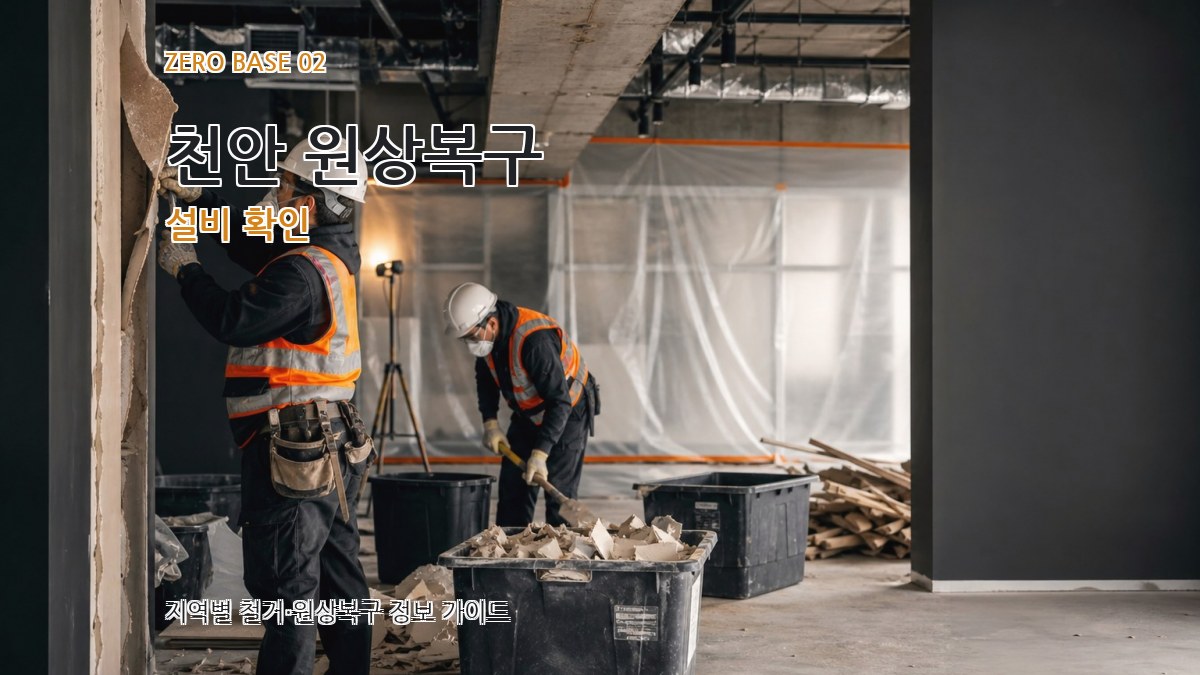 천안 원상복구 설비 확인