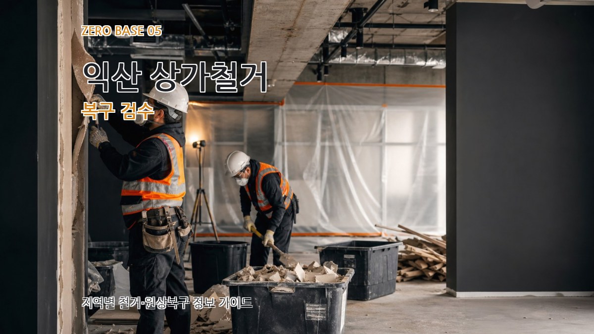 익산 상가철거 복구 검수