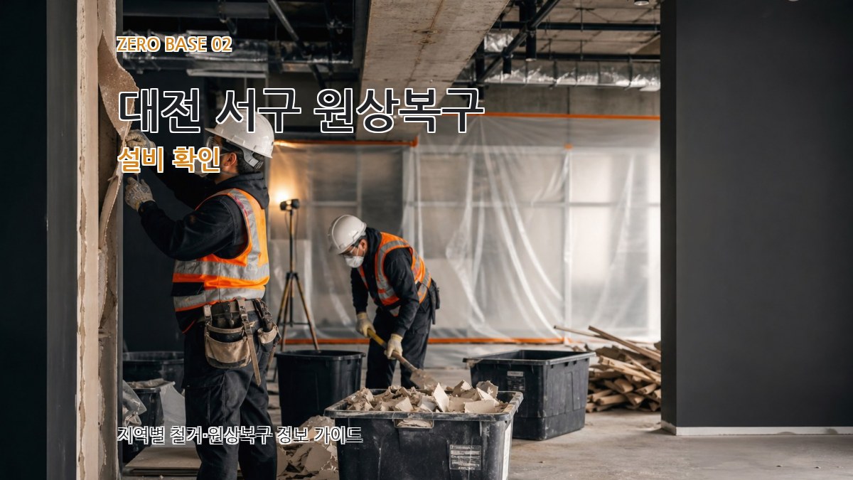 대전 서구 원상복구 설비 확인