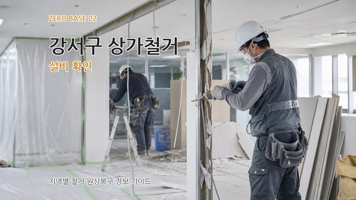 강서구 상가철거 설비 확인