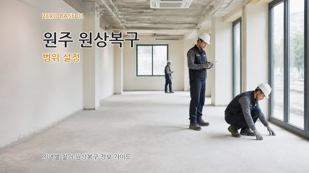 원주 원상복구