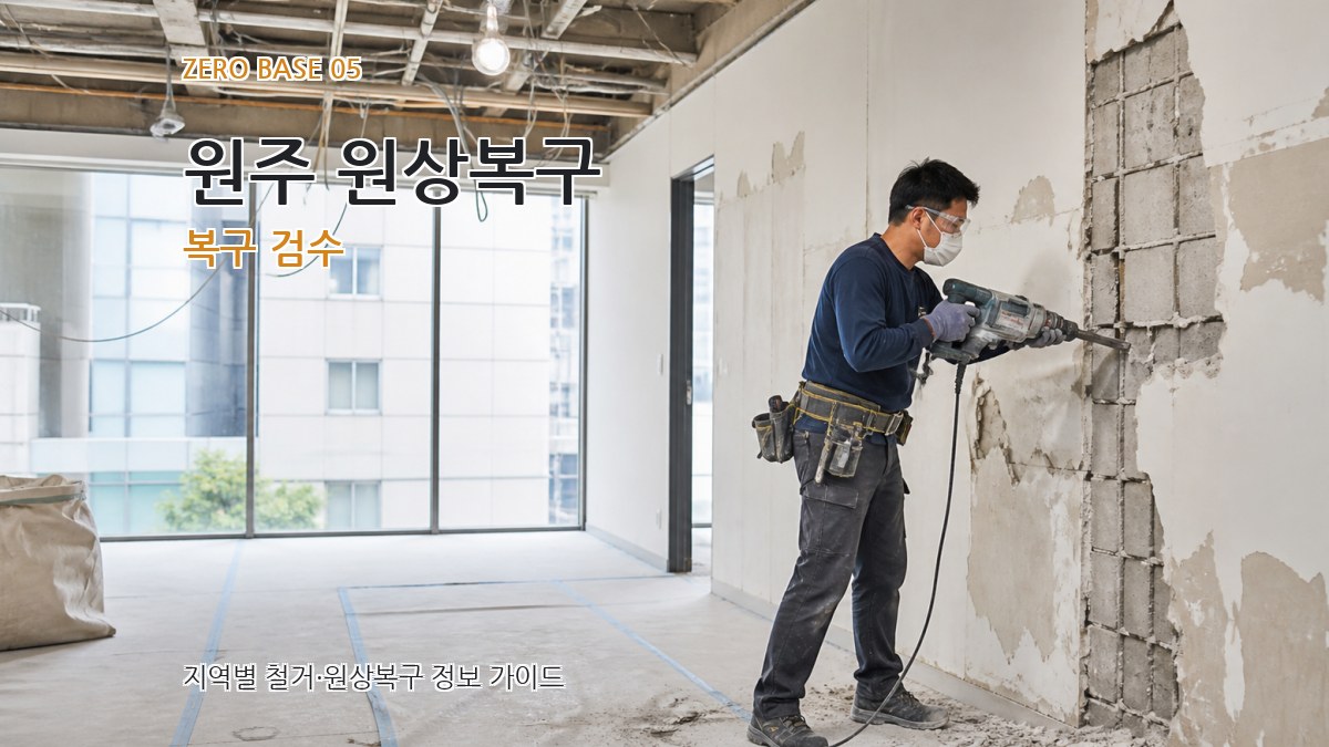원주 원상복구 복구 검수