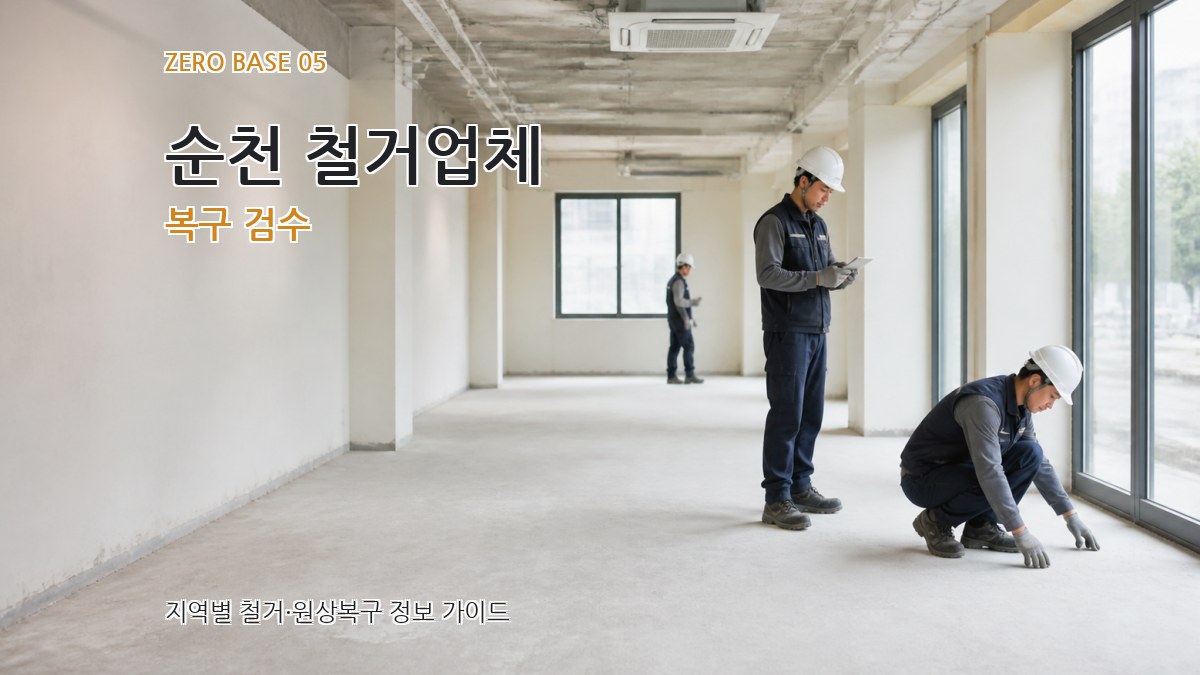 순천 철거업체 복구 검수