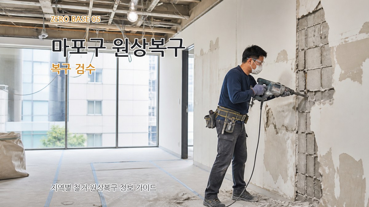 마포구 원상복구 복구 검수