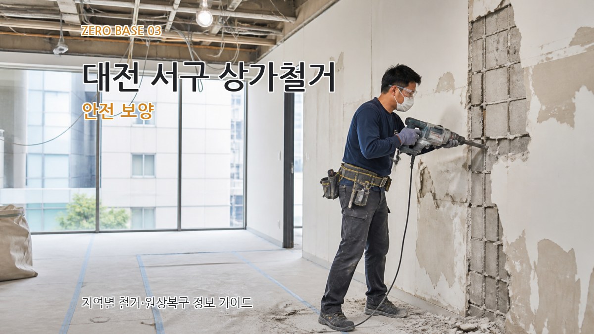 대전 서구 상가철거 안전 보양