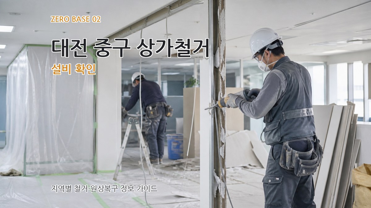 대전 중구 상가철거 설비 확인