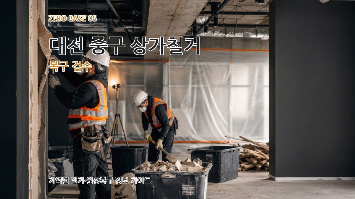 대전 중구 상가철거 복구 검수