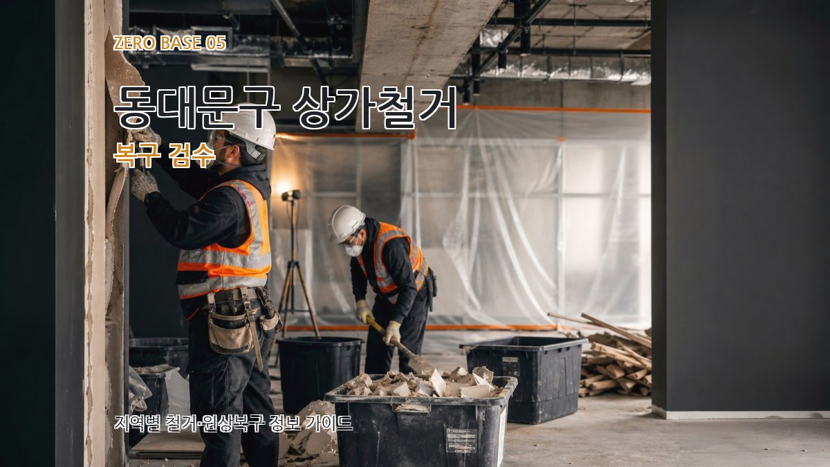 동대문구 상가철거 복구 검수