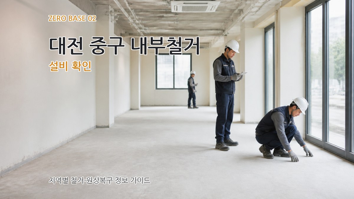 대전 중구 내부철거 설비 확인