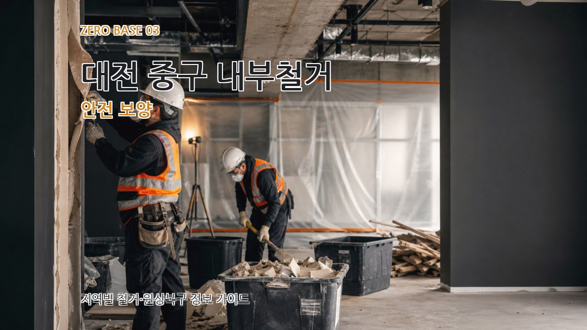 대전 중구 내부철거 안전 보양