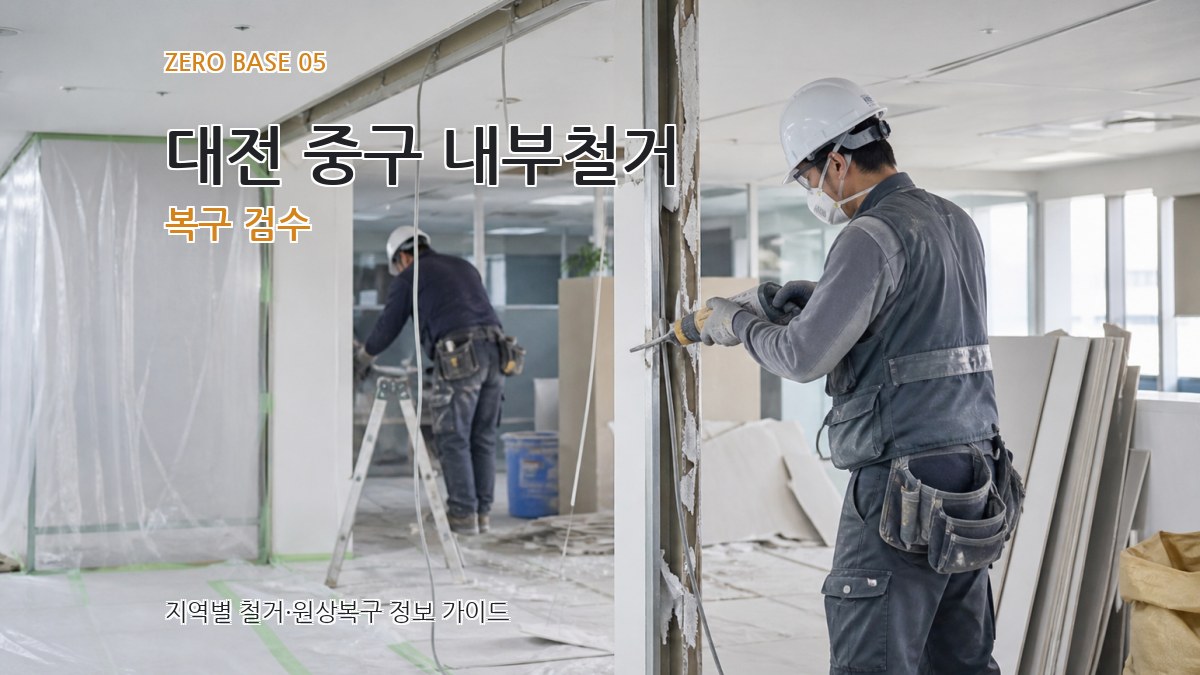 대전 중구 내부철거 복구 검수