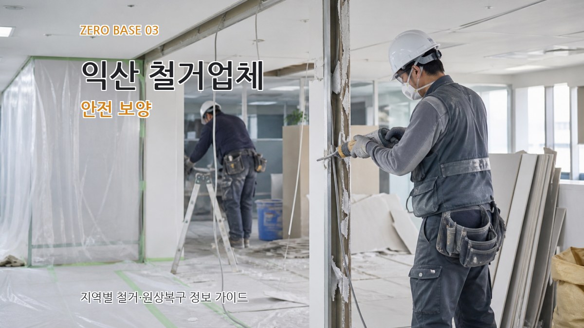 익산 철거업체 안전 보양