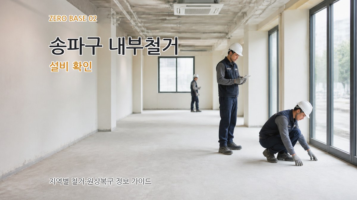 송파구 내부철거 설비 확인