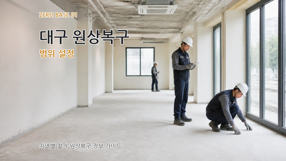 대구 원상복구