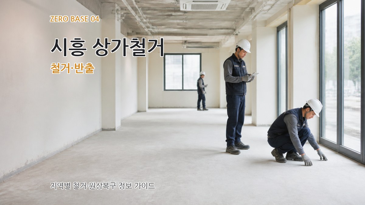 시흥 상가철거 철거·반출