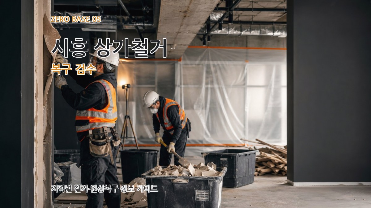 시흥 상가철거 복구 검수