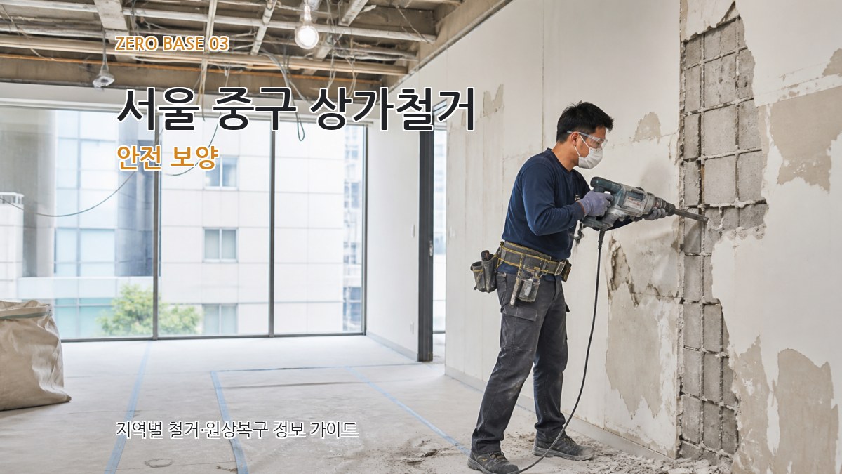 서울 중구 상가철거 안전 보양