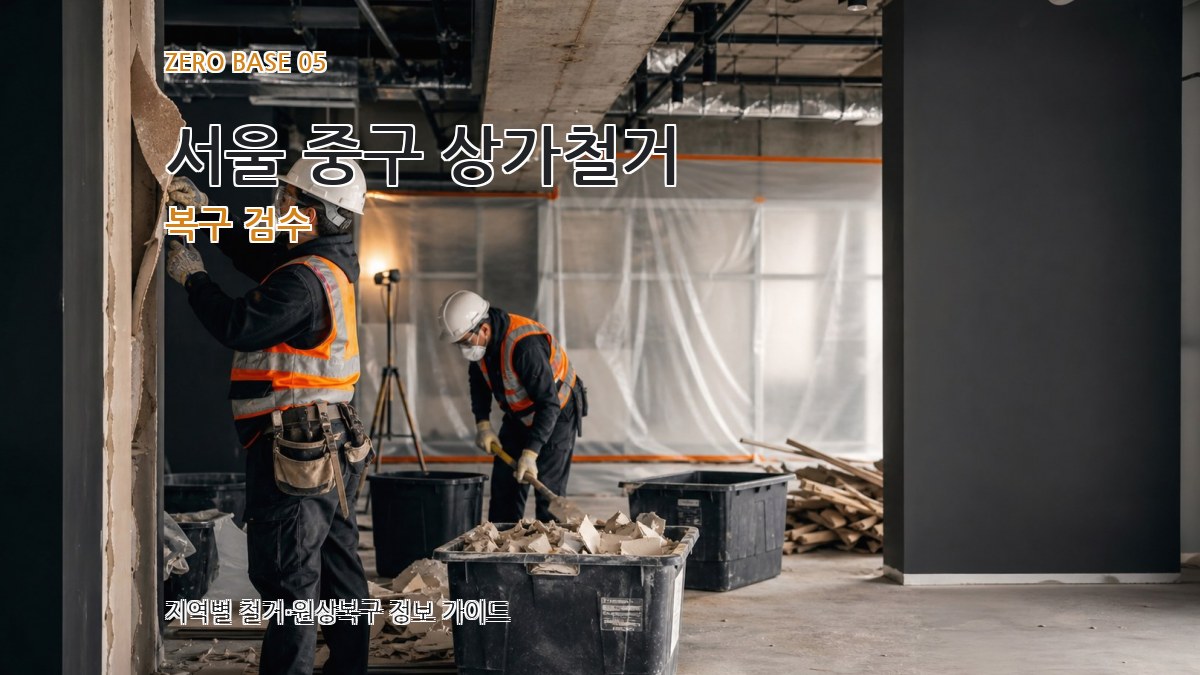 서울 중구 상가철거 복구 검수