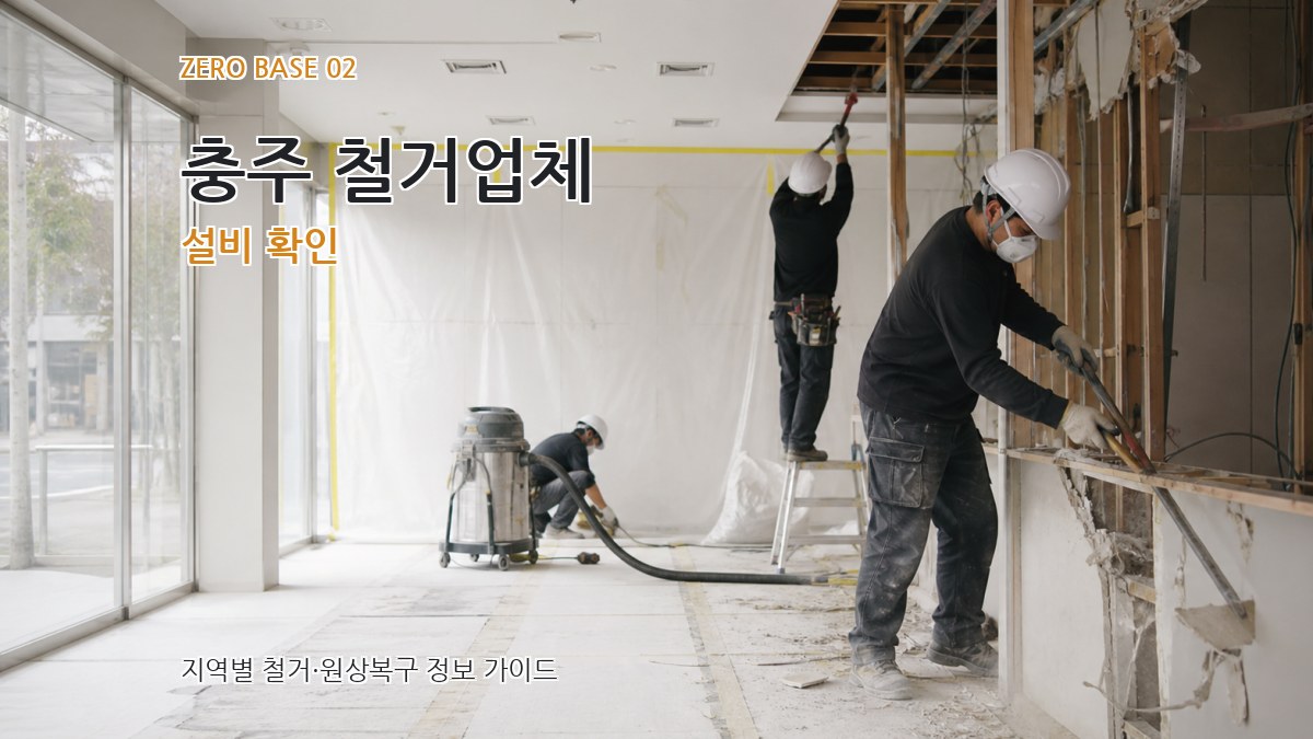충주 철거업체 설비 확인