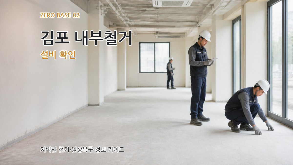 김포 내부철거 설비 확인