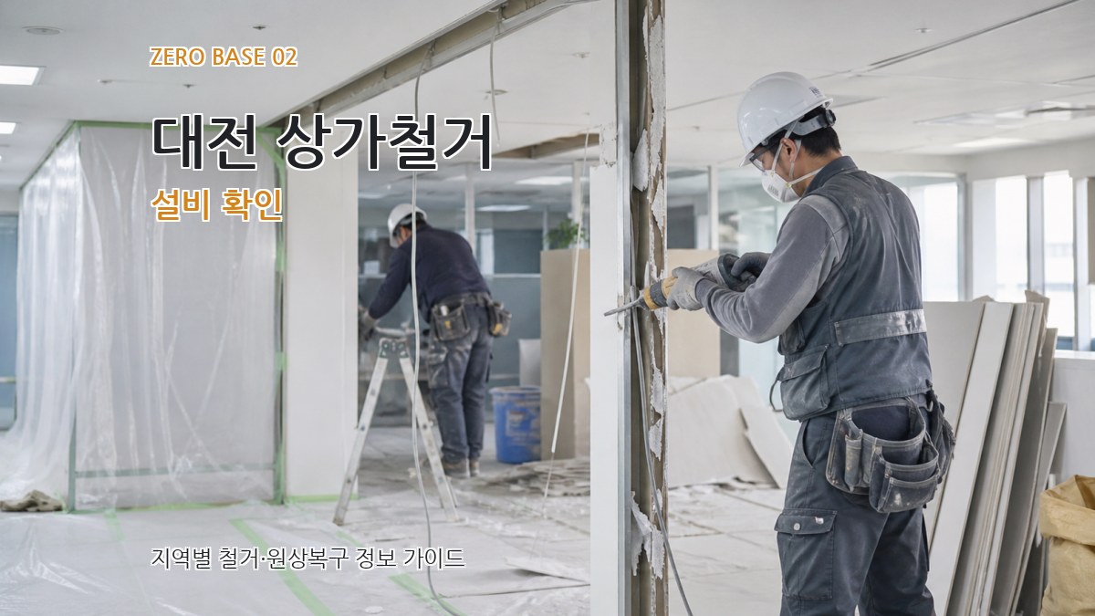 대전 상가철거 설비 확인