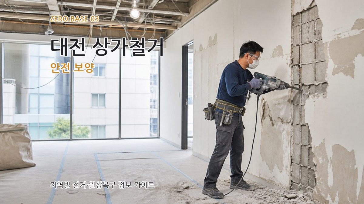 대전 상가철거 안전 보양