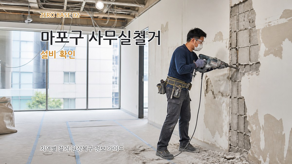 마포구 사무실철거 설비 확인