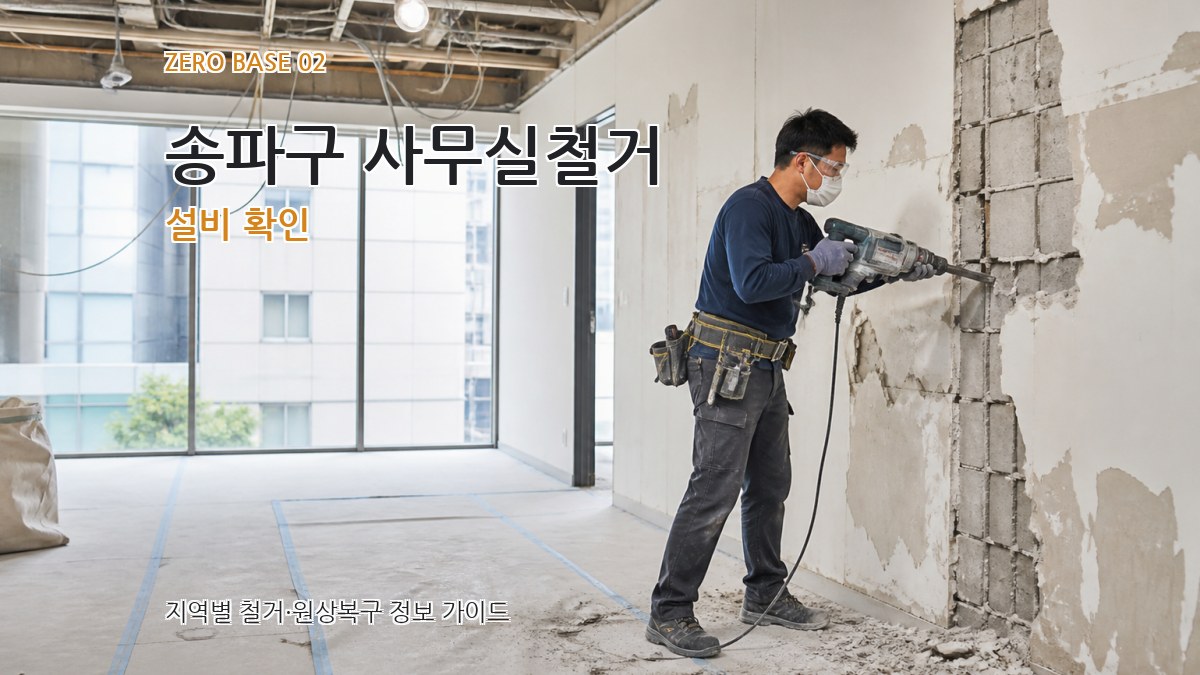 송파구 사무실철거 설비 확인
