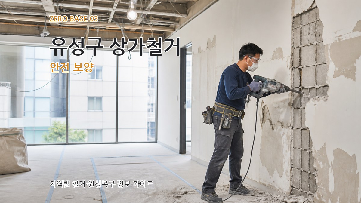 유성구 상가철거 안전 보양