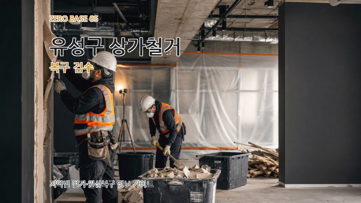 유성구 상가철거 복구 검수
