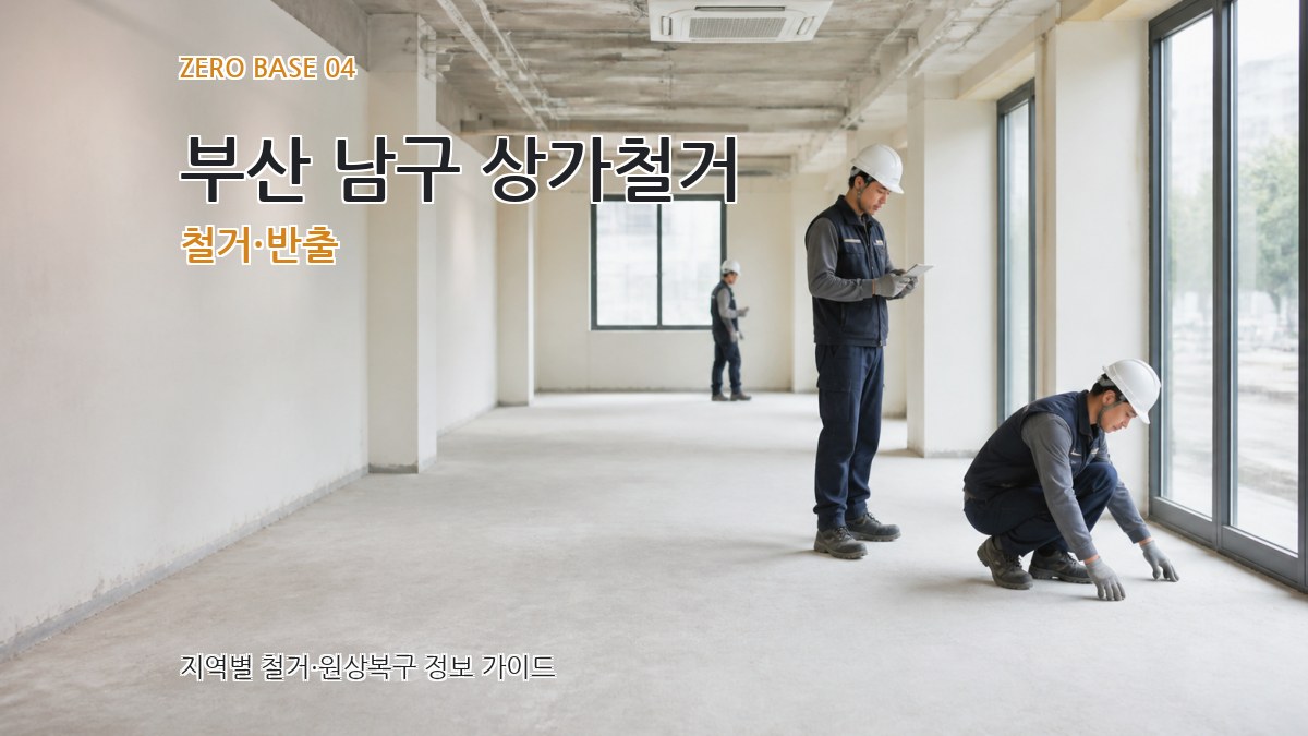 부산 남구 상가철거 철거·반출