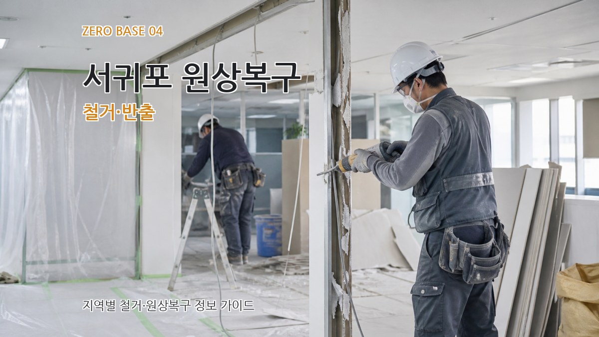 서귀포 원상복구 철거·반출
