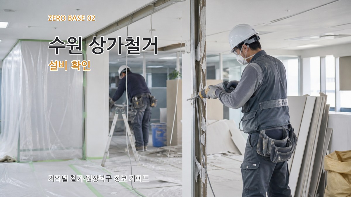 수원 상가철거 설비 확인
