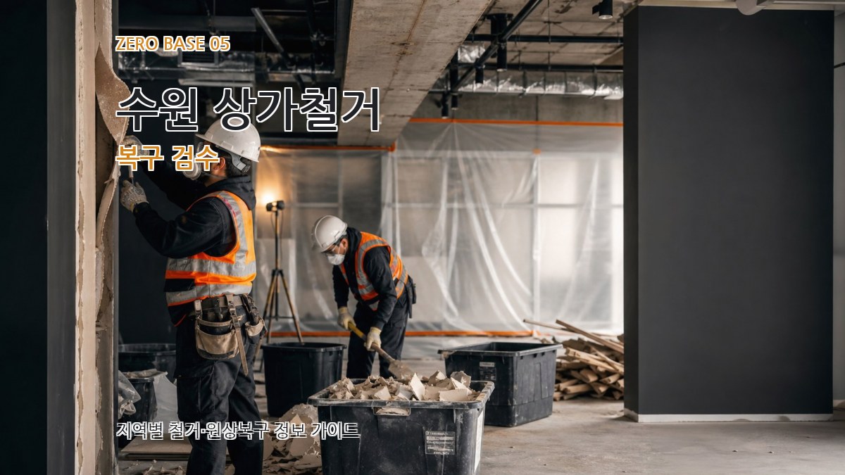 수원 상가철거 복구 검수