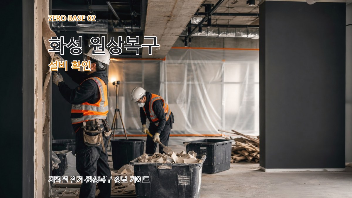 화성 원상복구 설비 확인