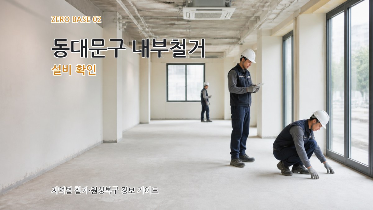 동대문구 내부철거 설비 확인
