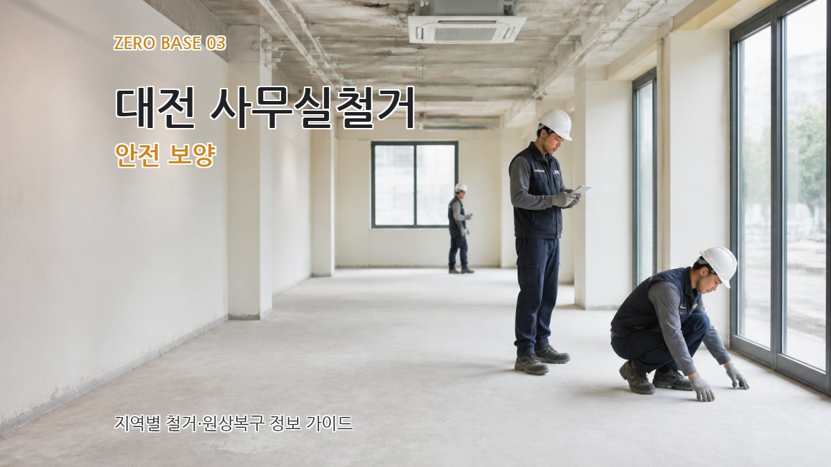 대전 사무실철거 안전 보양