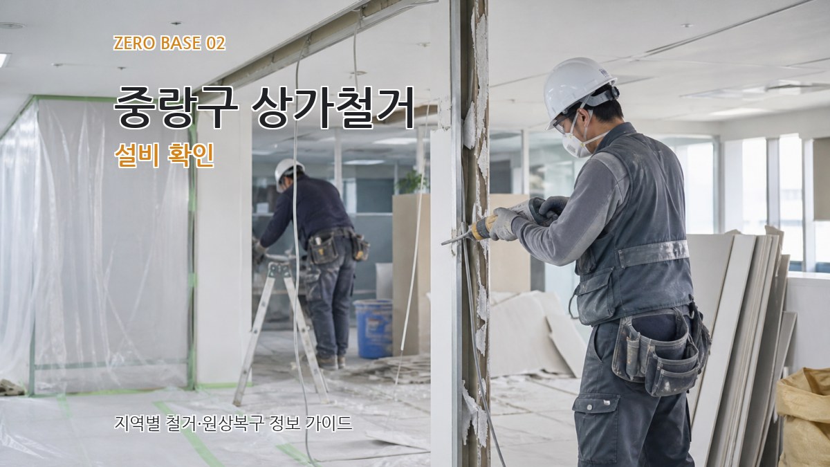 중랑구 상가철거 설비 확인