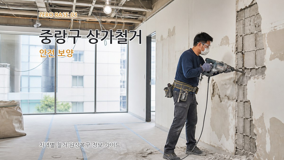 중랑구 상가철거 안전 보양