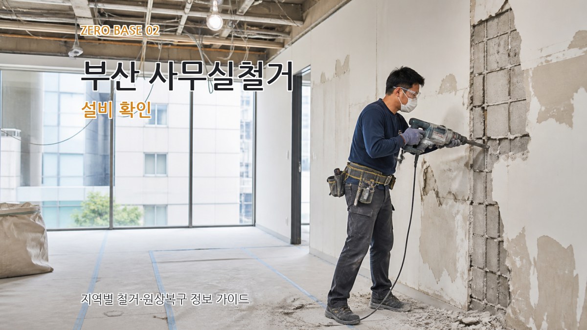 부산 사무실철거 설비 확인