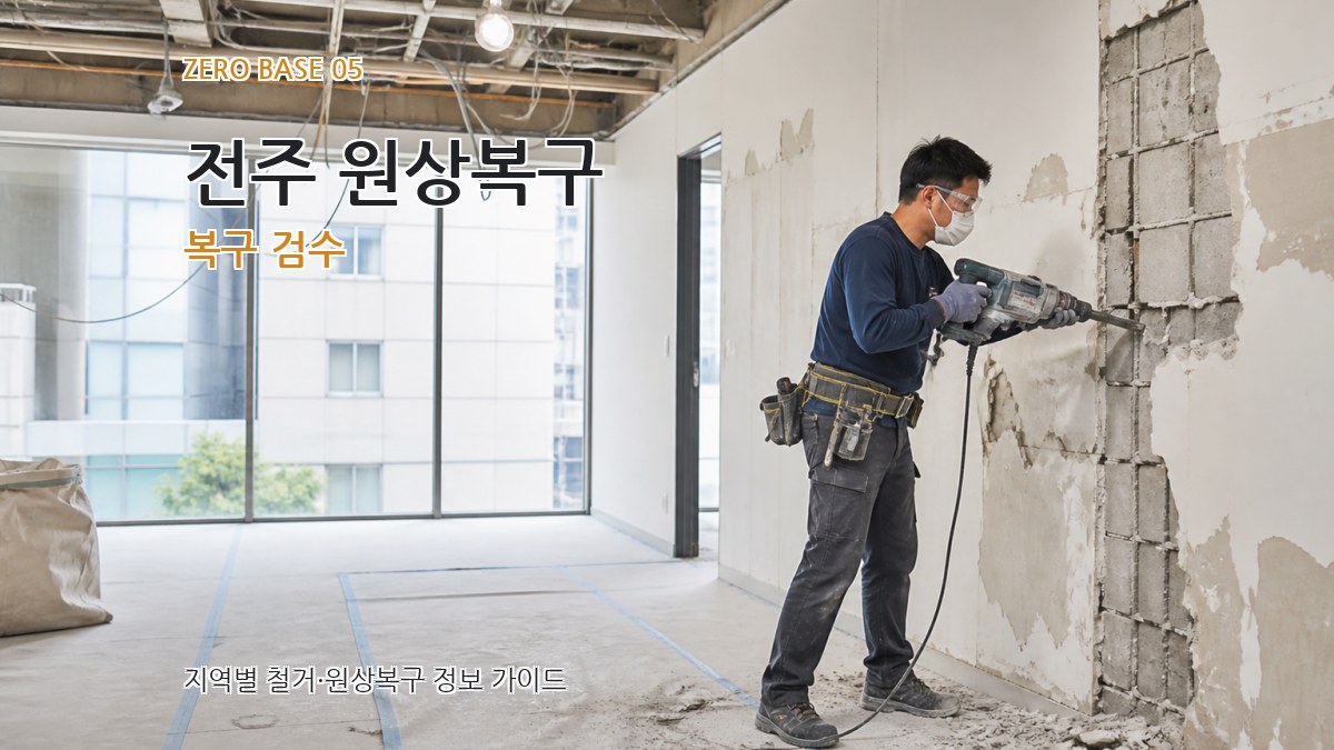 전주 원상복구 복구 검수